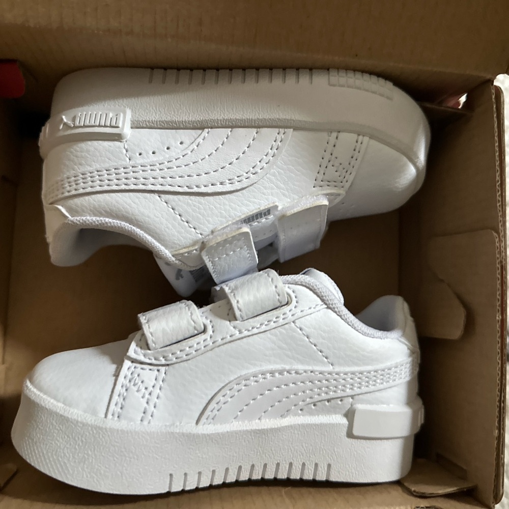 Puma Kids All-White Sneakers